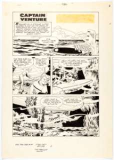 Dan Spiegle - Space Family Robinson Lost in Space #37 Unpublished Complete 5-Page "Captain Venture" Story Original Art (Gold Key, 1969).