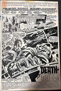 Bob Hall Bob McLeod - Super-Villain Team-Up #12 Pg 1 Splash (Marvel, 1977)