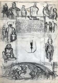 CUVELIER Paul  - Corentin  - Planche de recherche pour l’album Le Prince des Sables, [...] | Vermot et Associés