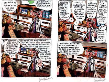 Vuillemin | "Une soirée boudin" Double planche couleur pour la série "les | Kahn et Associés