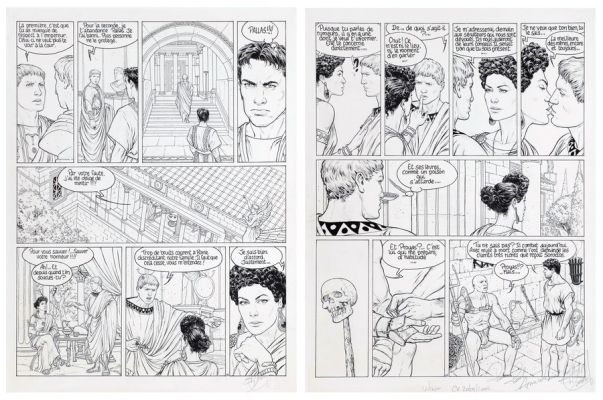 Delaby | Murena, planches n°26 et 27 à l’encre de Chine… | AZ auction