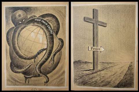 87: PAIR Bruce Russell Pulitzer Prize Winner Cold War A | Hess Fine Auctions