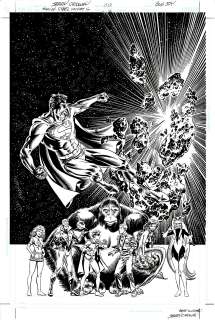 Jerry Ordway - Man of Steel #6 Tpb Cover (Superman, Skeeter, Booster Gold, Skeets, Titano, Robin, Jimmy Olsen, Lori Lemaris, Silver Banshee!) 2008