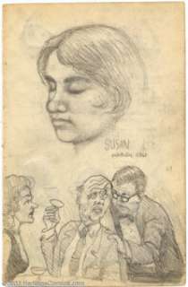 Robert Crumb - Original Sketch "Susan" (1961). Lovely two-sided sketchbook page from the R. Crumb’s - | Heritage