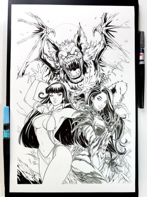 Original Published Comic Art: *Witchblade / Vampirella* by Laura Braga