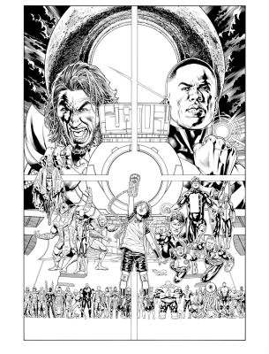 Green Lantern Corps #09 cover inks over bluelines by Oclair Albert | Raremarq (Buy It Now)