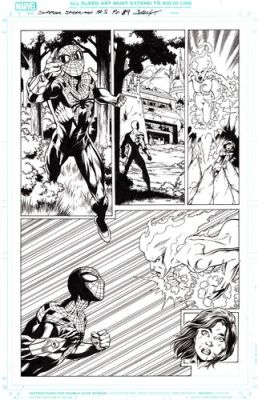 MARK BAGLEY JOHN DELL SPIDER-MAN ORIGINAL ART! SUPERIOR SPIDERMAN #5 ~ PG 9