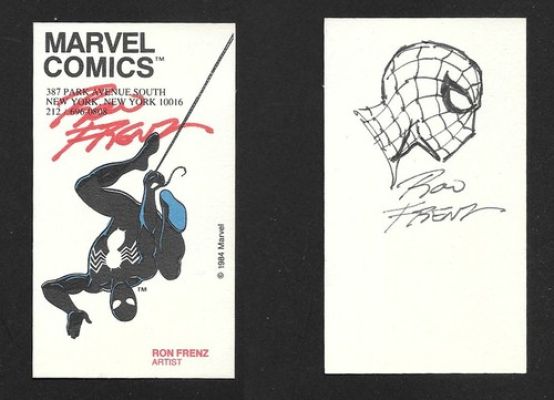 Ron Frenz Signed 1984 Marvel Comics Business Card w/ Spider-Man Remarque Sketch | eBay US (Buy It Now)
