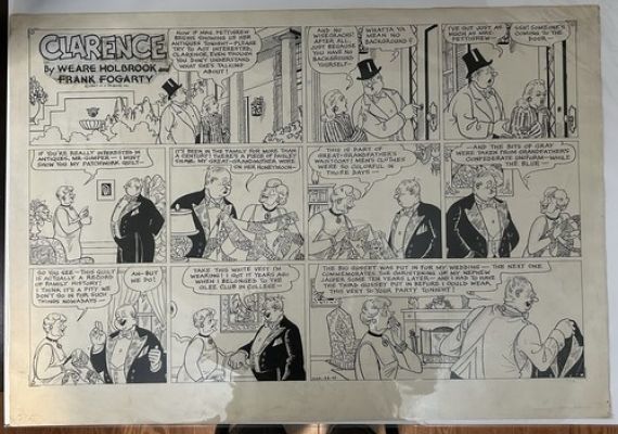 Clarence by Weare Holbrook & Frank Fogarty 27”x18.75” Original Comic Art | eBay US (Buy It Now)