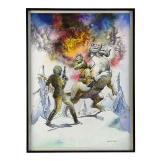 William Plumb Collection: Framed Hand-Drawn Boris Vallejo Luke Skywalker on Tauntaun Poster Comp / STAR WARS: THE EMPIRE STRIKES BACK (1980) | Propstore