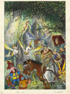 Percevan Encres de couleur pour l’affiche du 8e salon BD a Bassillac de 1997. Signé... | Tessier Sarrou