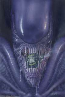 R. Mentor - Original Cover Art for Aliens: Colonial Marines #1 (Darkhorse, 1993). R. Mentor’s horrific image of a - | Heritage