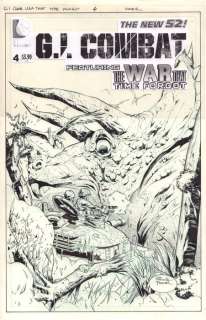 Original Cover Art By Alberto Ponticelli And Wayne Faucher | DC Comics  - G.I. Combat #4  - Cover  - (2012)  - 2 x Signed | Catawiki