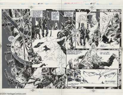 Alex Nino - Original Art for Savage Sword of Conan #228, pages 26 and 27 (Marvel, 1994). Conan sneaks into Athros - | Heritage