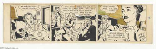 Stan Drake - Heart of Juliet Jones Daily Comic Strip Original Art, dated 3-10-53 (King Features Syndicate, 1953). - | Heritage