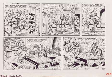 Janusz Christa (1934 - 2008) | Janusz Christa | "Kajko i Kokosz. Dzień Śmiechały", plansza nr 28 A, 1982 | Desa Unicum