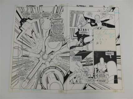 Original Comic Art - Superboy 2 Page Spread | Bodnars Auction