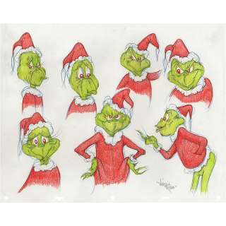 The Grinch original color model drawing by Virgil Ross | misc / divers