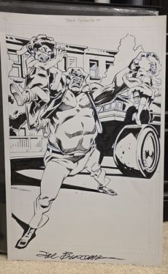Original Art • BLACK DYNAMITE #1, p8, Wemberly & Sal Buscema Inks SPLASH | eBay US