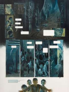 ANDREAE Jean-Baptist... - Lot 84 - Confrérie du Crabe TOME 1. Encre de Chine pour la planche 20 en couleurs directes....