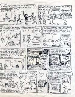 WOLINSKI - Lot 363 - Sex Fiction Ensemble de deux planches originales Ã  l‘encre pour une courte histoire…