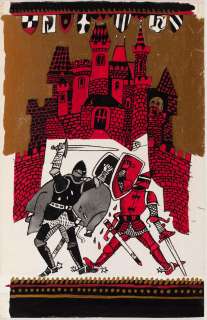 Zbigniew Rychlicki (1922 - 1989) | Zbigniew Rychlicki | "O Królu Arturze i Rycerzach Okrągłego Stołu", projekt ilustracji, 1978 | Desa Unicum