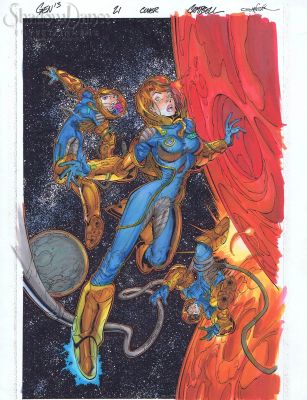 J Scott Campbell, Joe Chiodo | Gen 13 (Vol 2) #21 Cover Color Guide - Joe Chiodo Over J Scott Campbell | ComicArtFans Classifieds