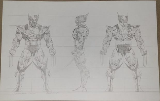 BART SEARS X-Men Style Guide Art, Wolverine Battle Damaged Version, 3 views 1994 | eBay US