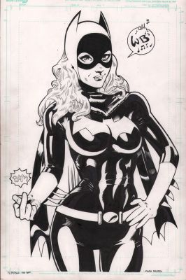 Mark Propst | Batgirl ’Flipping the Bat’ Commission - Signed | Anthony’s Comic Book Art
