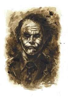 The Joker (Heath Ledger) - Original Coffee Drawing By Juapi 
