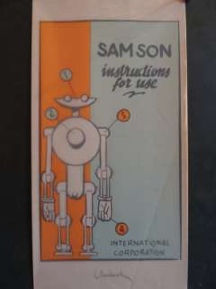 Chaland, Yves - Dessin original  avec calque en couleurs - ’Samson instructions for use’ - (Années ’80) | Catawiki