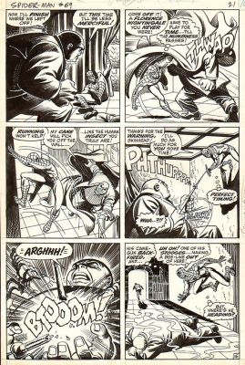 Jim Mooney, John Romita Sr. | Amazing Spiderman Issue 69 Page 16 Sold Sold Sold! | Romitaman