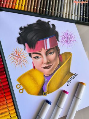 Guinopsart | Jubilee, X-Men Portrait Original Art | Raremarq (Buy It Now)