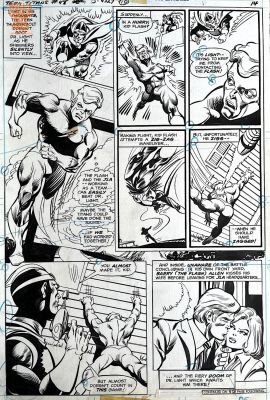 Pablo Marcos Bob Smith | Teen Titans 44 Pg 10 (Dc, 1977) Dr Light Takes Down Speedster | Will’s Comic Art Page