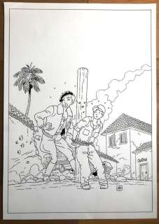 Heuvel, Eric - Originele cover luxe album + 2 voorstudies in potlood - January Jones - De Horens van de Stier - (2015) 