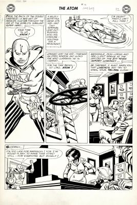 Gil Kane, Sid Greene | The Atom #13 P 10 (Cover Scene As Atom Battles His Greatest Super-Villain: ’Chronos’) Large Art - 1964 | Romitaman