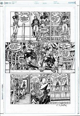 Chris Weston | Weston, Chris - Alan Moore’s Tom Strongs Terrific Tales #11 Full Pg 3, Jonni Future Meets Uncle Johnny Future 2004 | Cool Lines Art