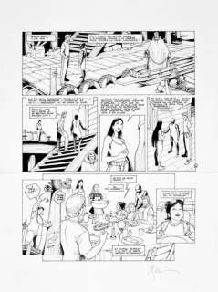 Malfin, Nicolas (197... | Golden City, Tome 4, planche 44. Encre de Chine sur... | Coutau Bégarie