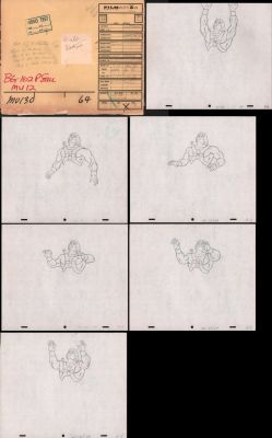 Vintage Stats And Production Art | Filmation He-Man Animation Scene Drawings Folder - Episode 130 Scene 64 - 1985 | Anthony’s Comic Book Art