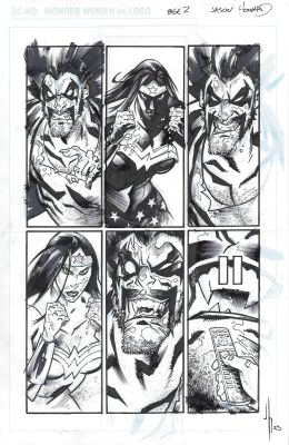 Jason Howard | Dc Ko Wonder Woman Vs Lobo Issue 01 Page 02 | Splash Page