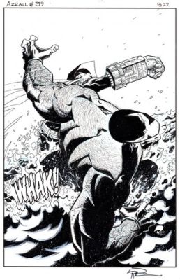 AZRAEL 39 PG 22 AZRAEL vs BANE RECREATION ROGER ROBINSON Original Art Signed | eBay US