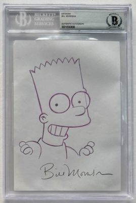 BILL MORRISON SIGNED & SKETCH "BART PEEKING OVER" BECKETT ART AND AUTO SIMPSONS | eBay US (Buy It Now)