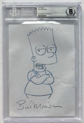 BILL MORRISON SIGNED & SKETCH "HIiii BART" BECKETT ART AND AUTO SIMPSONS | eBay US (Buy It Now)