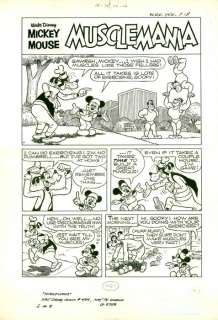 Murry, Paul - Original plate - Title Page (W WDC 454-04) - Mickey Mouse - Musclemania - (1978) | Catawiki