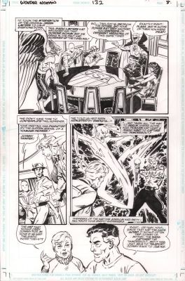 John Byrne | Wonder Woman #132 P.8 - Jsa Round Table - 1998 | Anthony’s Comic Book Art