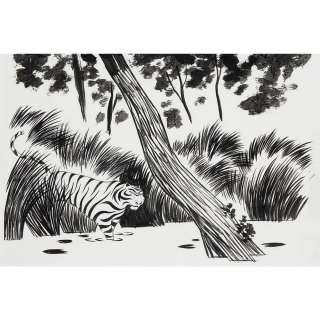 Cyril PEDROSA (né en 1972) "Equinoxes, Automne" Planche 6 partie A Dessin original à l’encre de Chine sur papier, signé et contresig... | Tajan