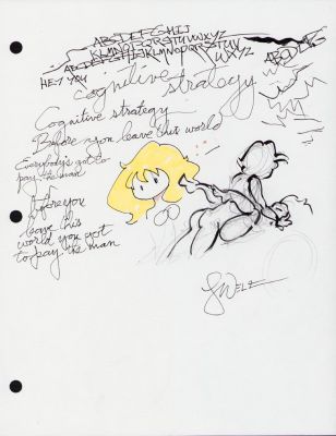 Larry Welz | Sex + Text Pencil + Ink Commission - Signed | Anthony’s Comic Book Art