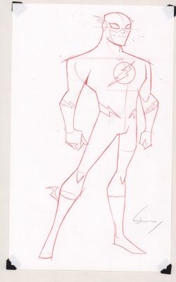 Shane Glines | The Flash Ful Figure Pencil Character Art - Signed | Anthony’s Comic Book Art