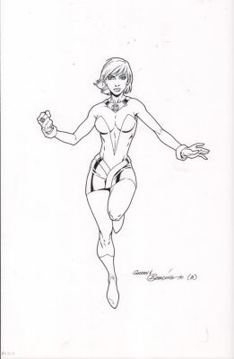 Brett Breeding, Dan Green | Arisia (Green Lantern) Full Figure Art - Signed | Anthony’s Comic Book Art