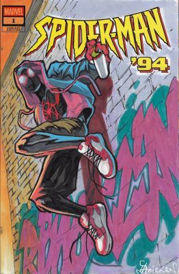 Aniekan Udofia | Sketch Cover - Miles Morales Spider-Man ’94 Brooklyn | TDArt